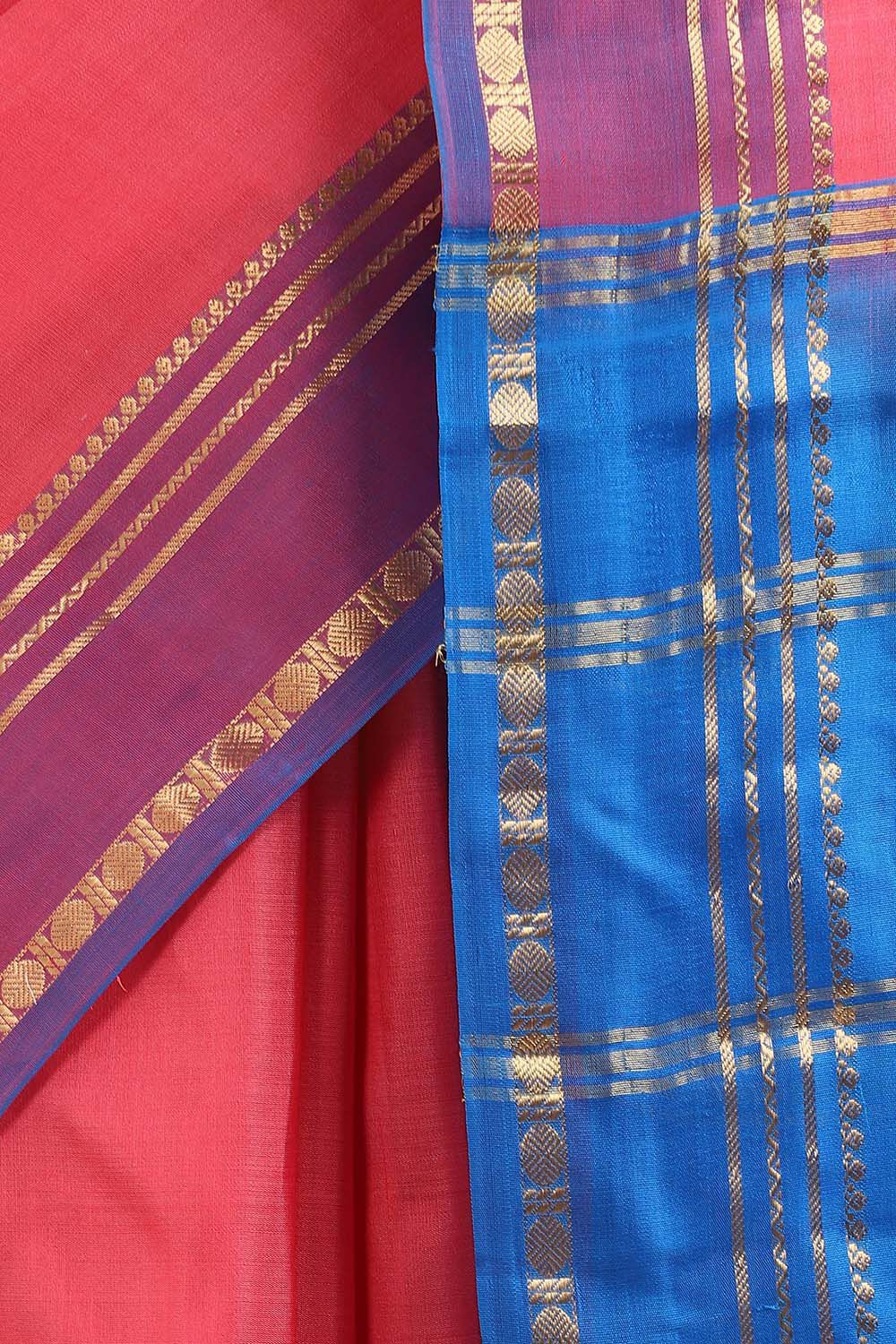 Light Orange Pure Soft Silk Saree image number null