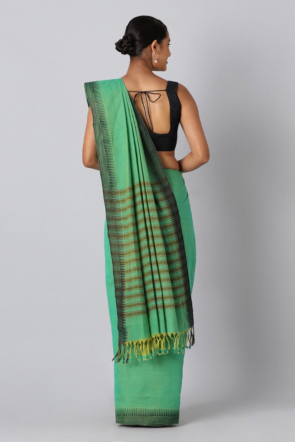 Light Green Pure Cotton Mangalgiri Saree image number null