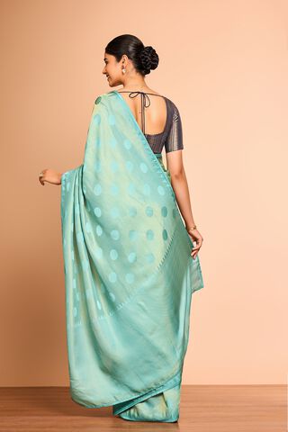 Light Blue Woven Viscose Saree thumbnail image number null