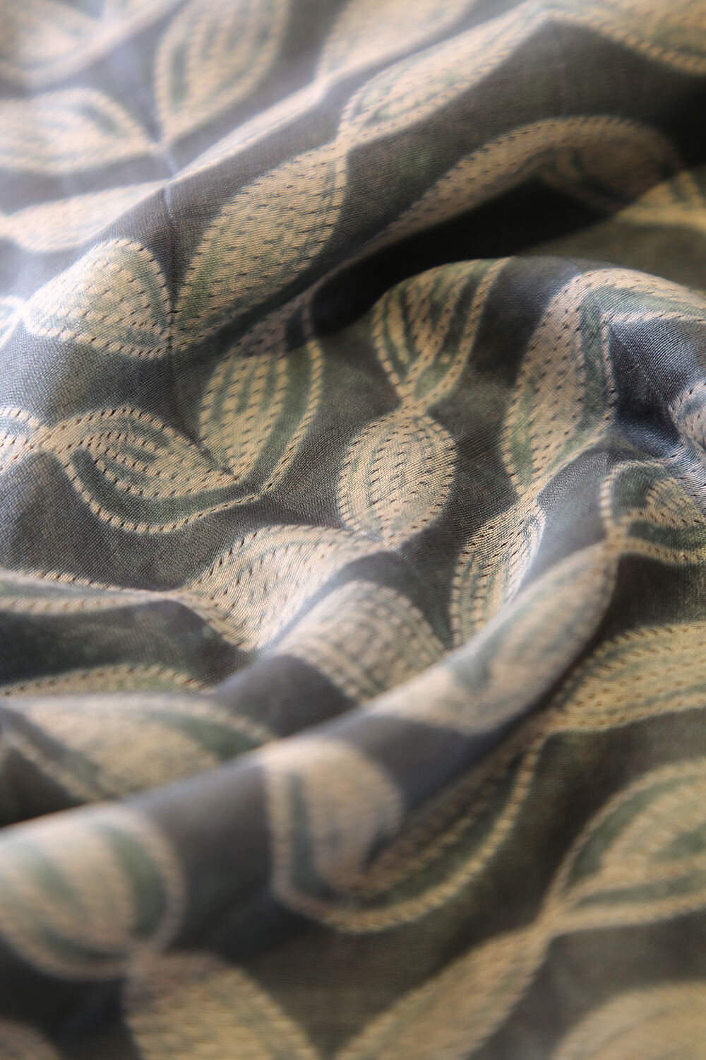 Indigo Blue Pure Silk Cotton Suit Set image number null