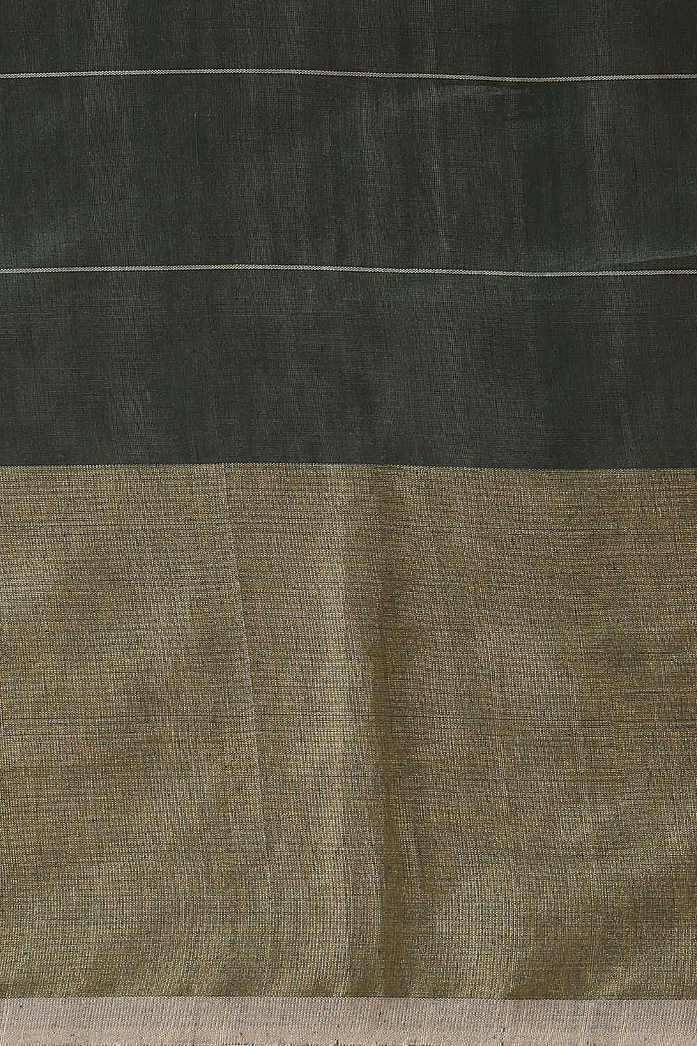 Green Pure Tussar Silk Bhagalpuri Saree image number null
