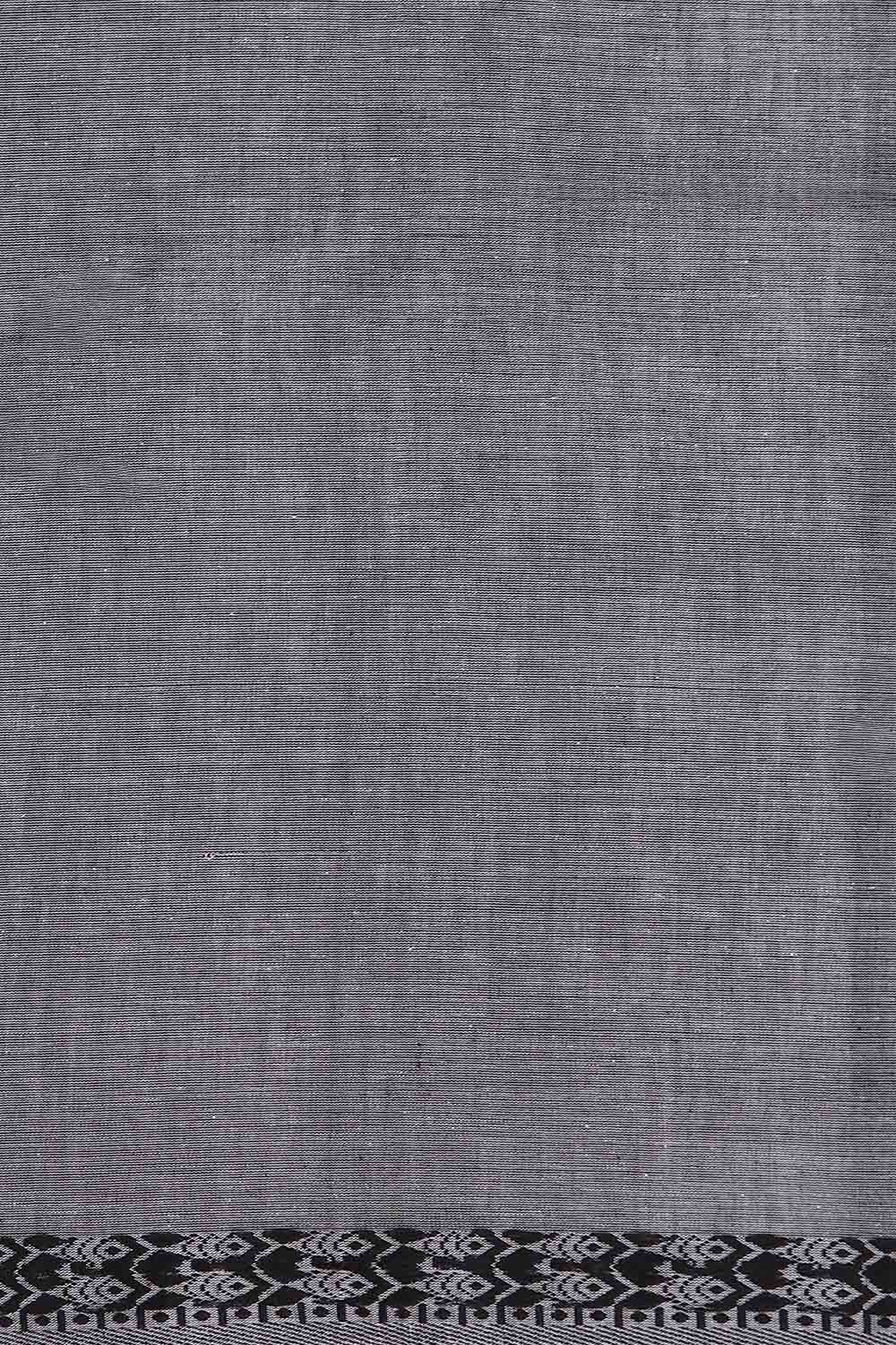 Grey Pure Cotton Jamdani Saree image number null