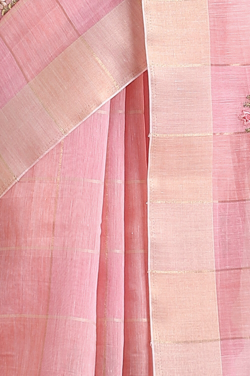 Pink Pure Embroidered Saree image number null