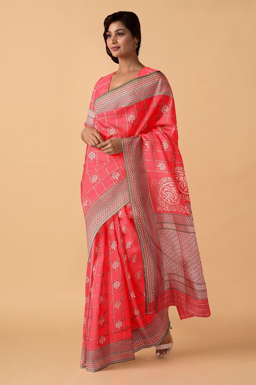 Red Banaras Pure Silk Saree image number null