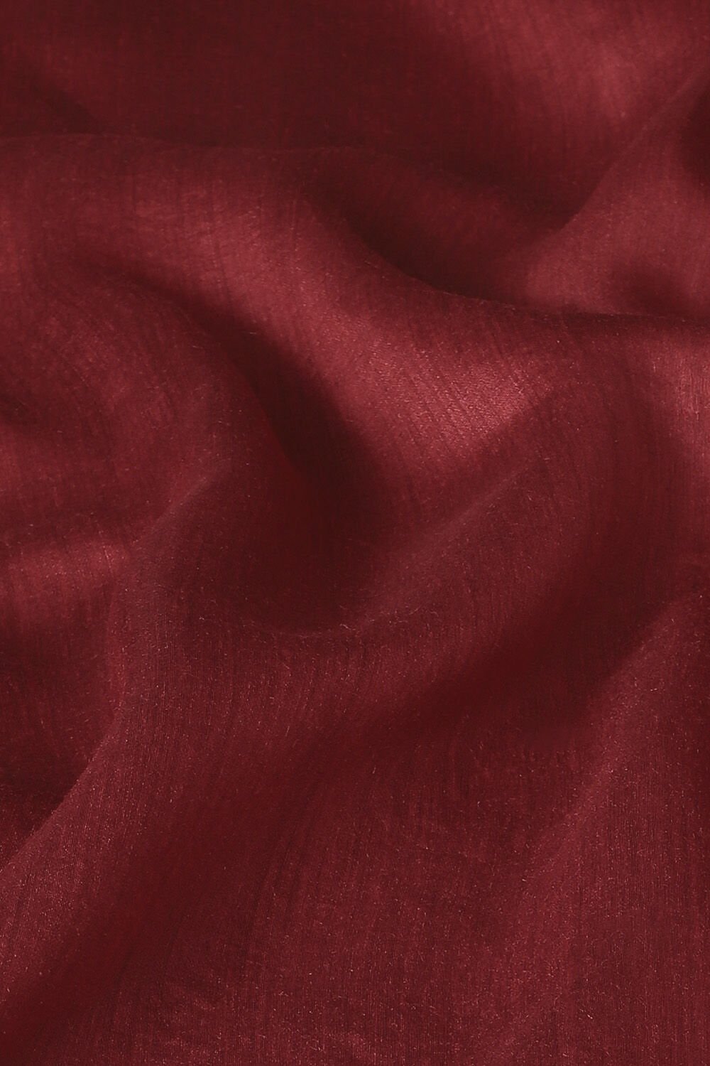 Dark Red Pure Tussar Silk Bhagalpuri Saree image number null