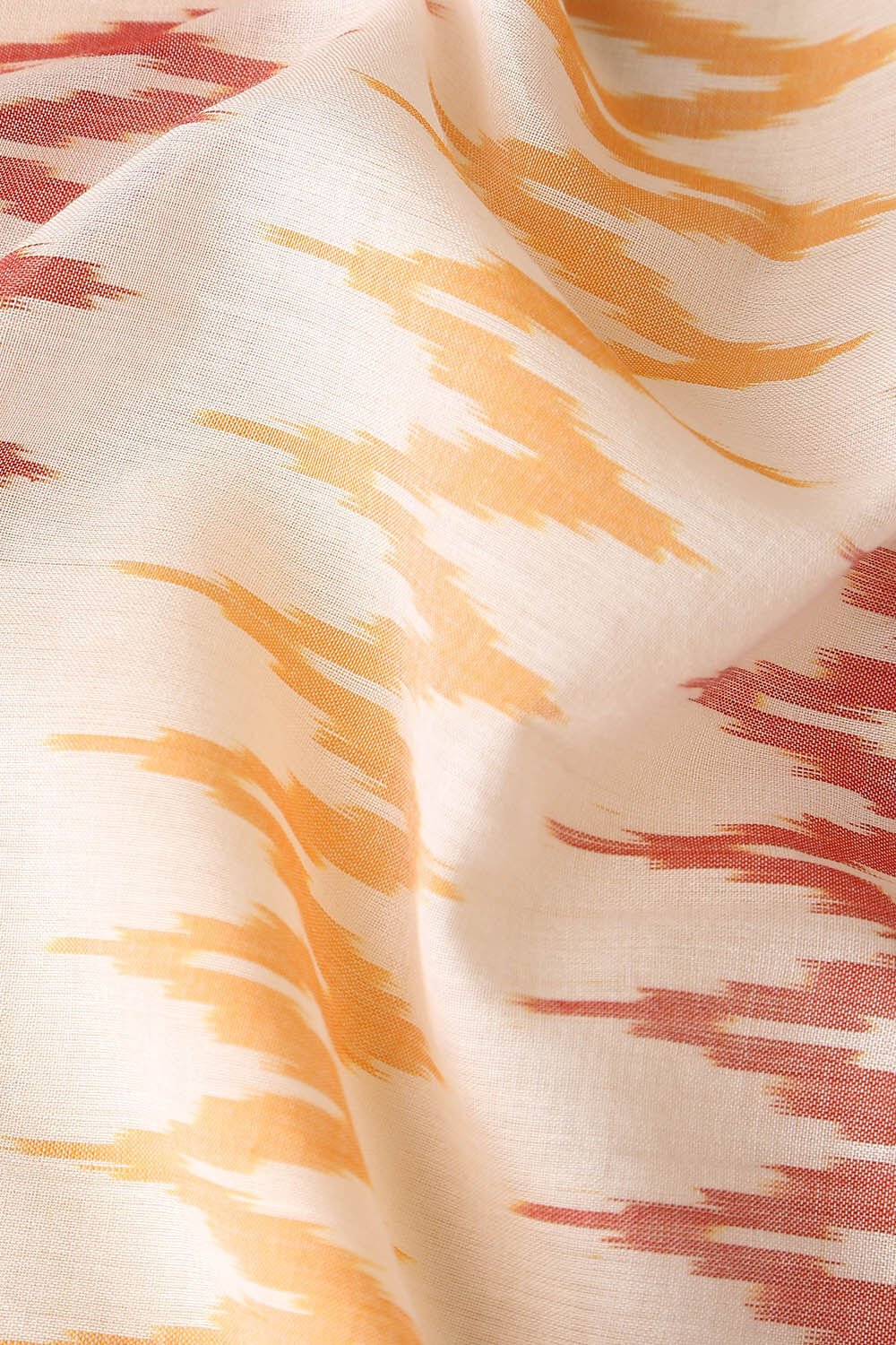 Off Pure White Cotton Pochampalli Ikat image number null