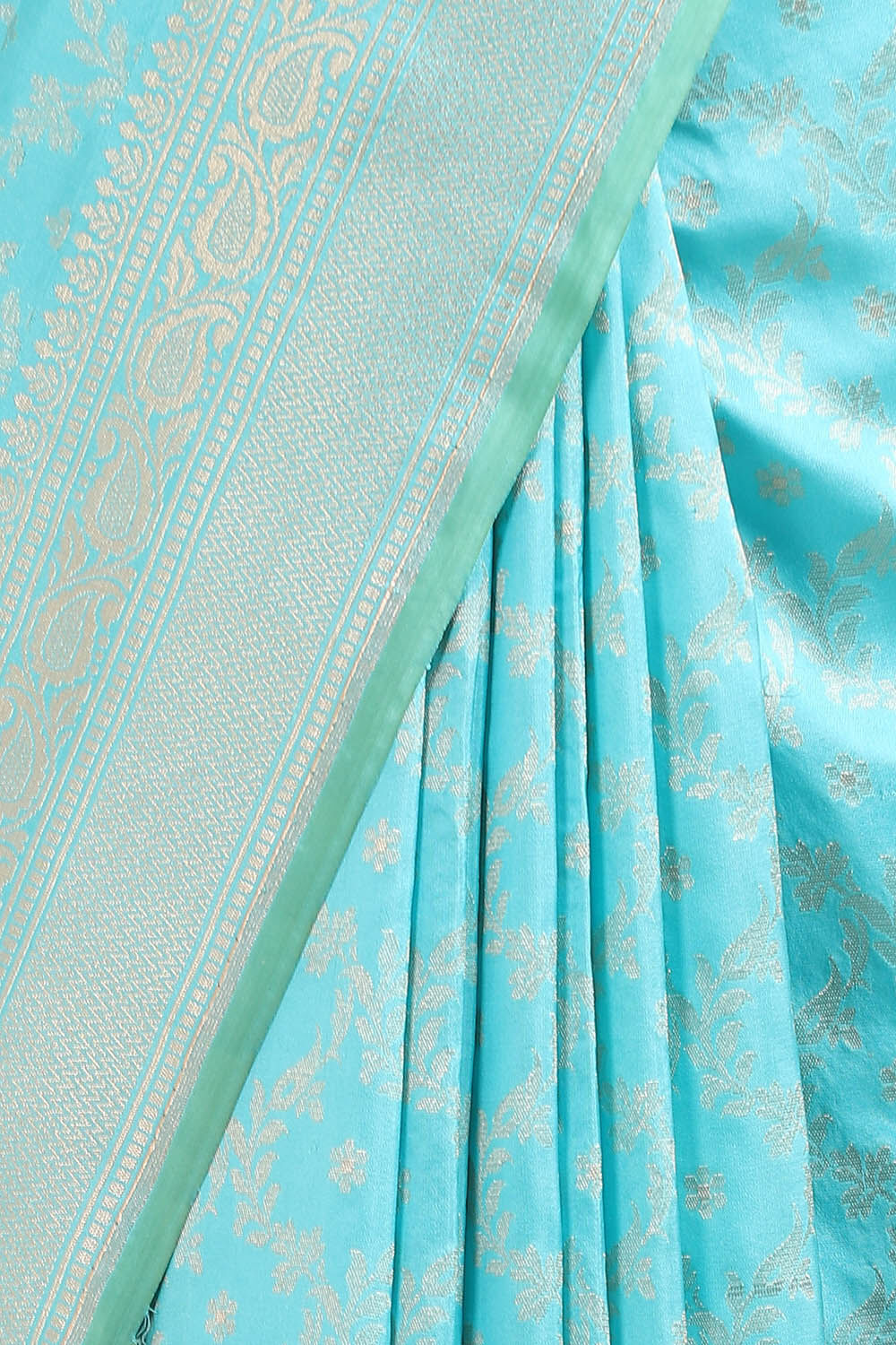Light Blue Pure Silk Banarasi Saree image number null