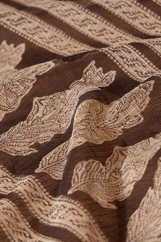 Yellow Rajasthan Bagru Block Printed Pure Cotton Kota Saree thumbnail image number null
