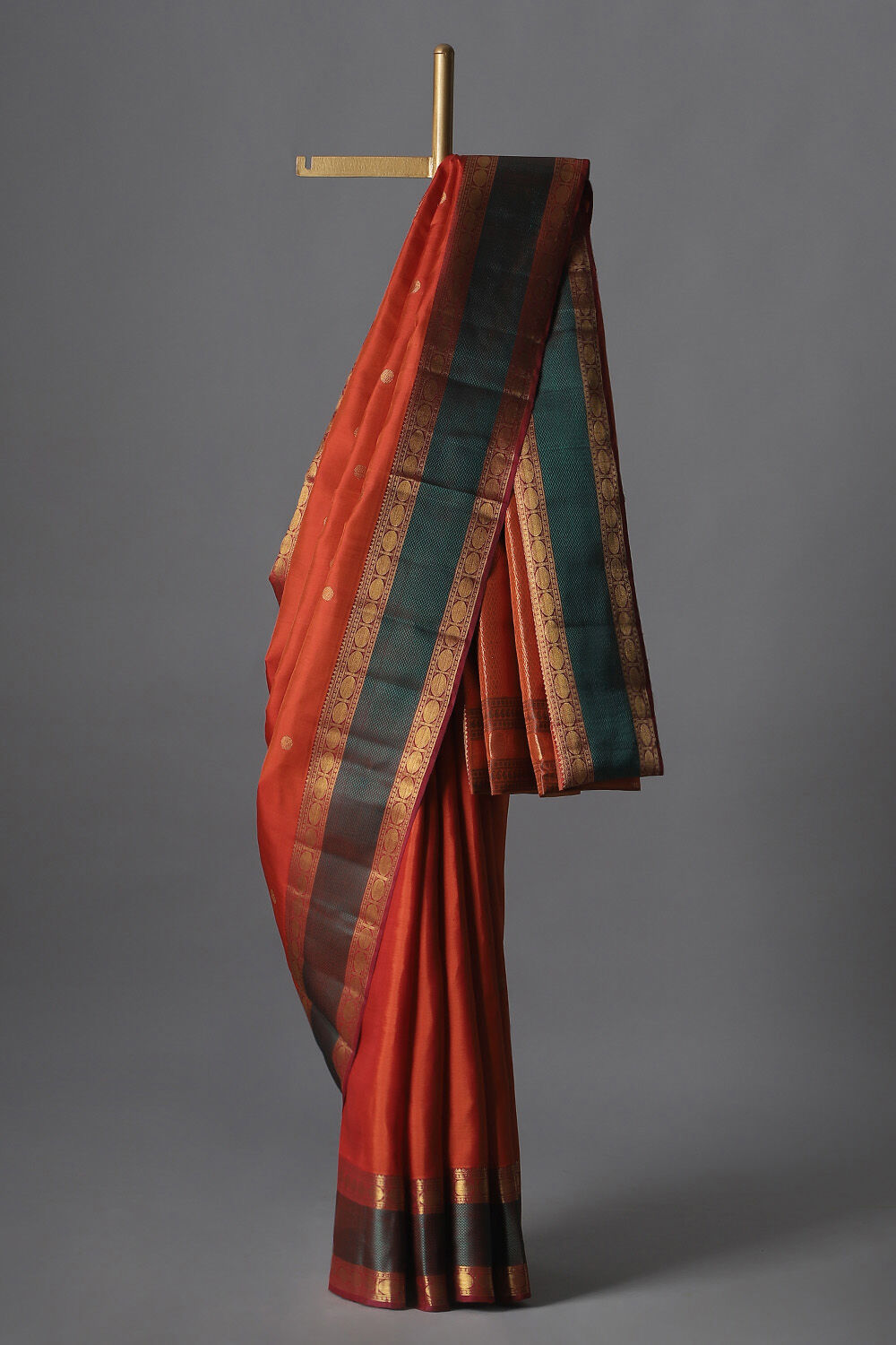 Orange Pure Silk Kanjivaram Saree image number null