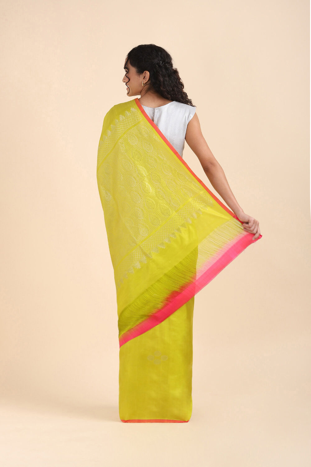 Light Green Pure Soft Silk Saree image number null
