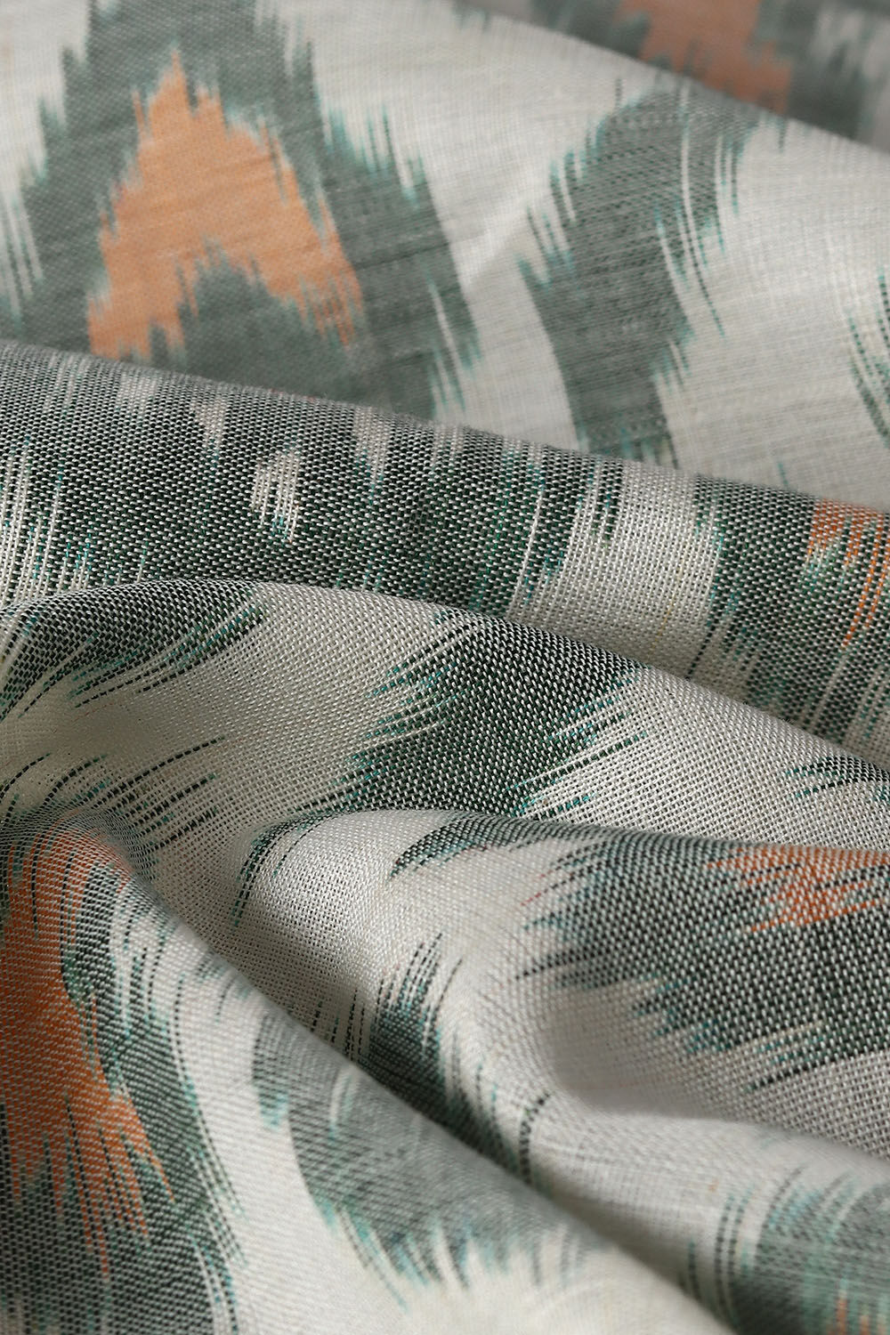 Off White Cotton Pochampalli Ikat Saree image number null
