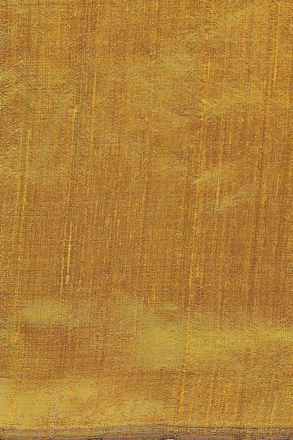 Dark Yellow Pure Silk Woven Saree image number null