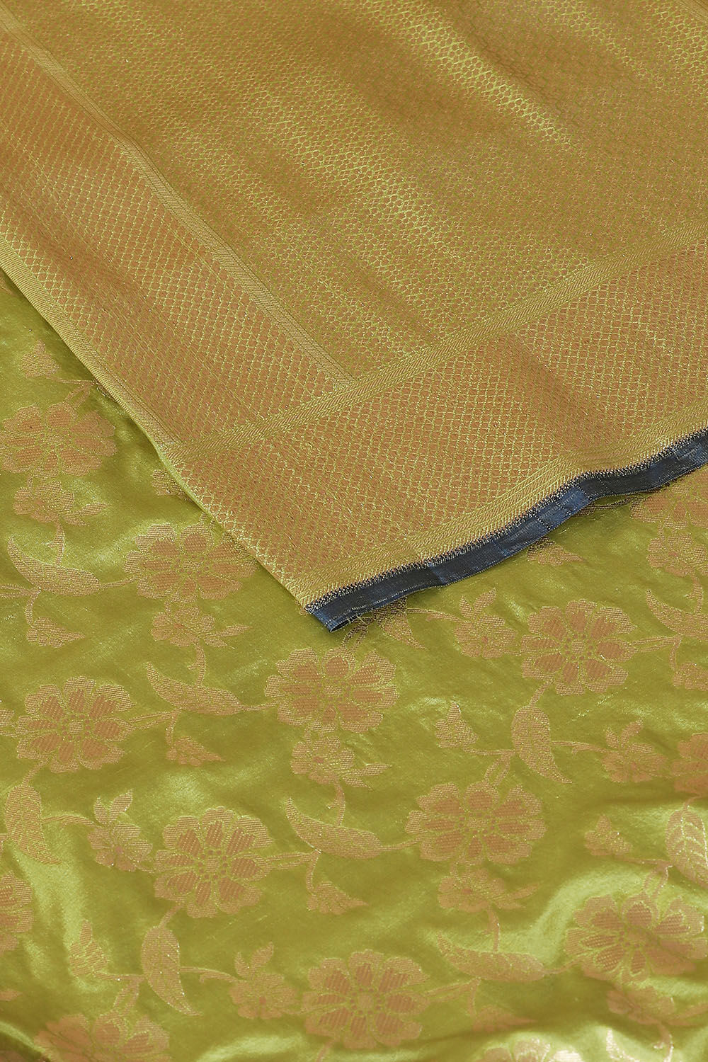 Light Green Pure Silk Banarasi Saree image number null