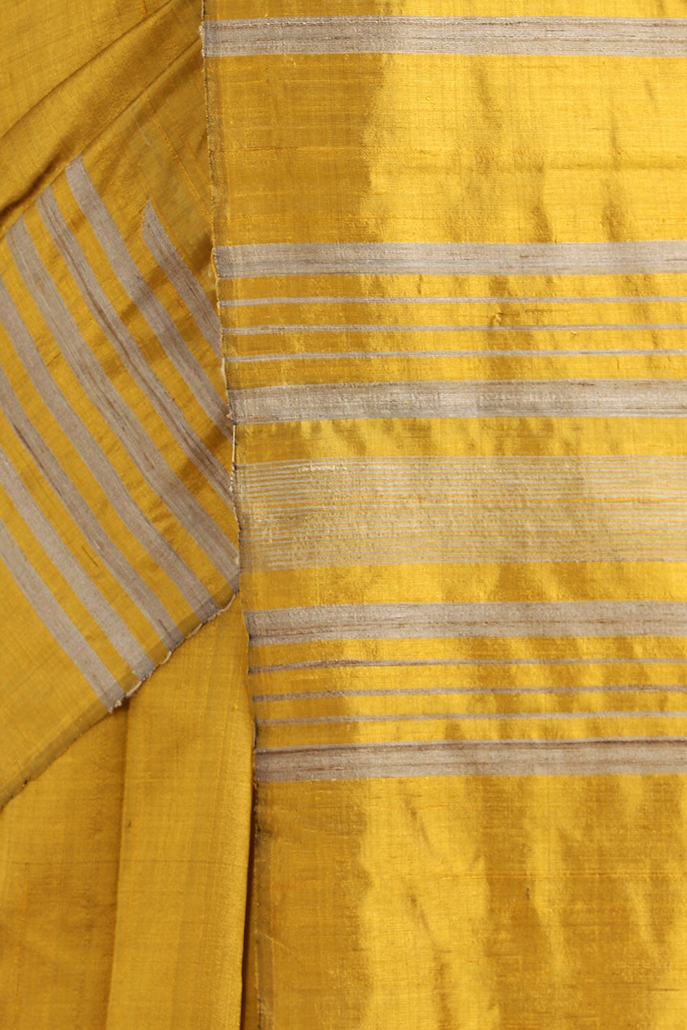 Dark Pure Yellow Silk Woven Saree image number null