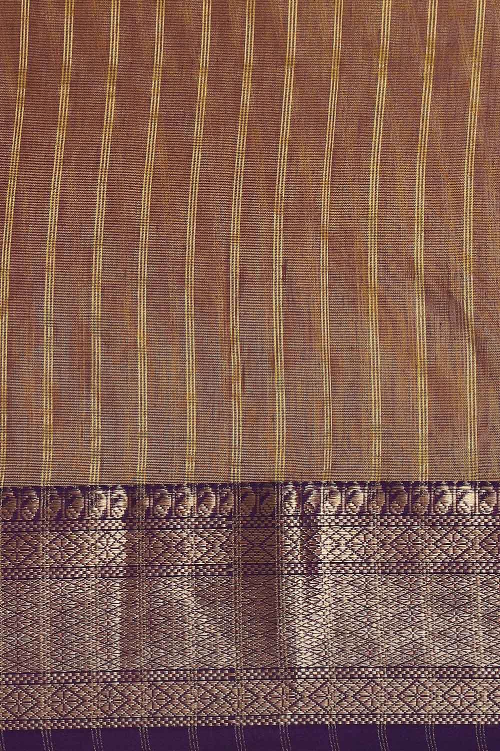 Yellow Pure Silk Maheswari Saree image number null
