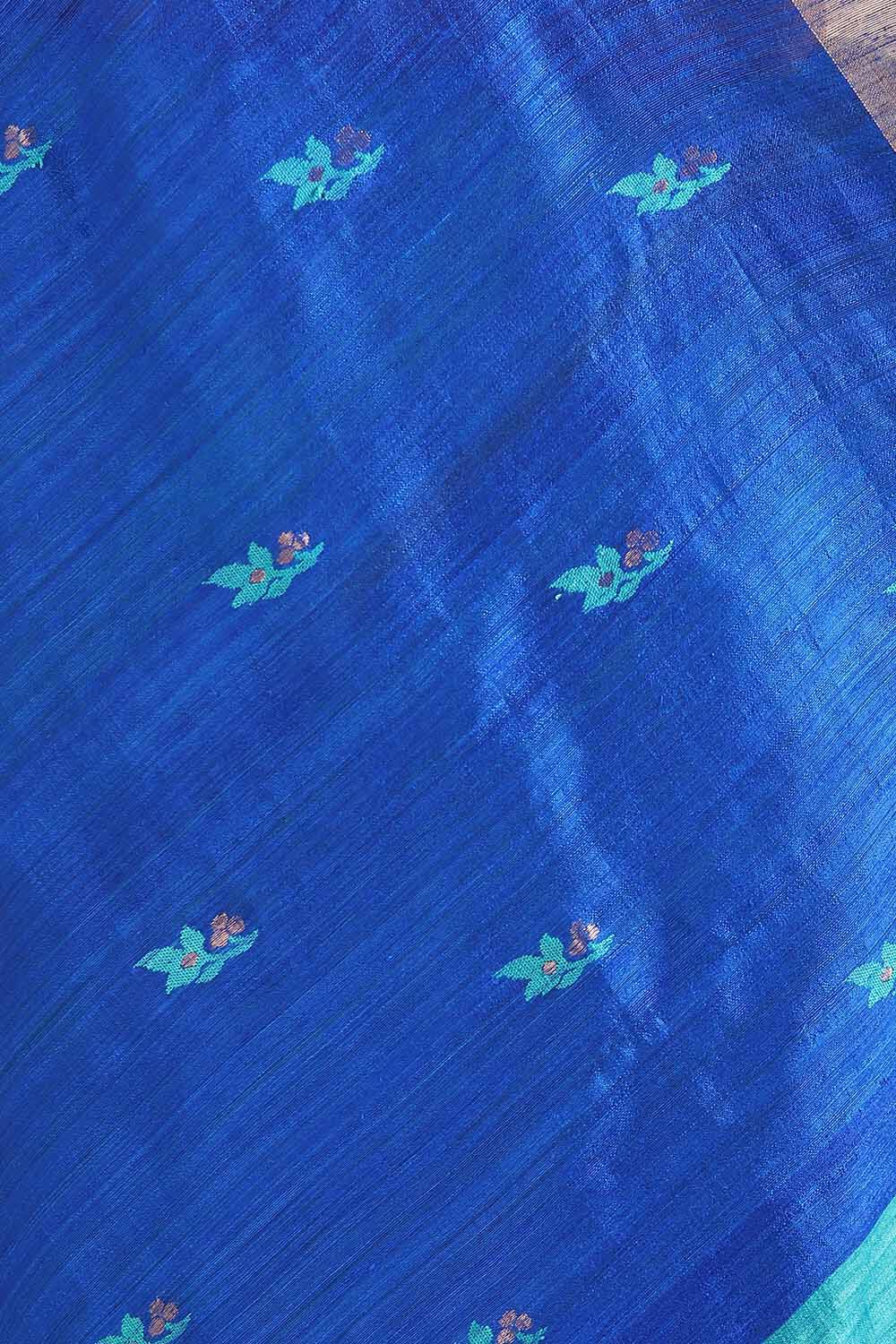 Blue Pure Silk Vanya Bengal Saree image number null