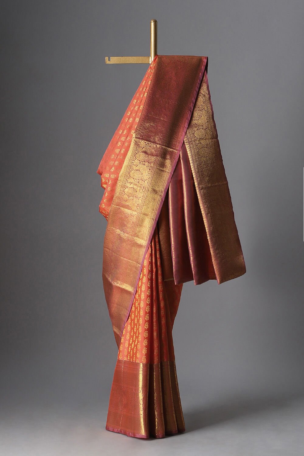 Orange Pure Silk Kanjivaram Saree image number null