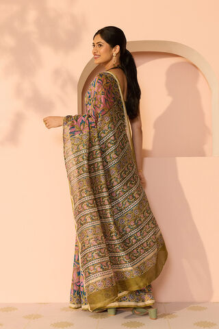 Pink Rajasthan Pure Silk Cotton Printed Sanganeri Saree thumbnail image number null