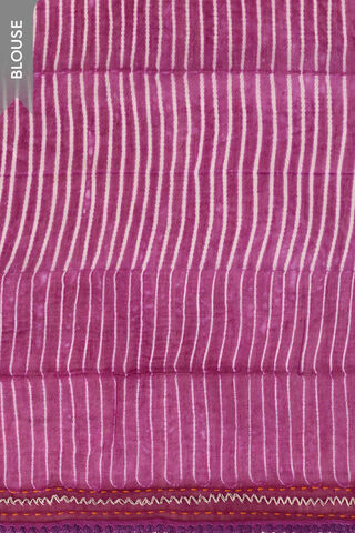 Orange Pure Silk Cotton Tie and Dye Shibori Saree thumbnail image number null