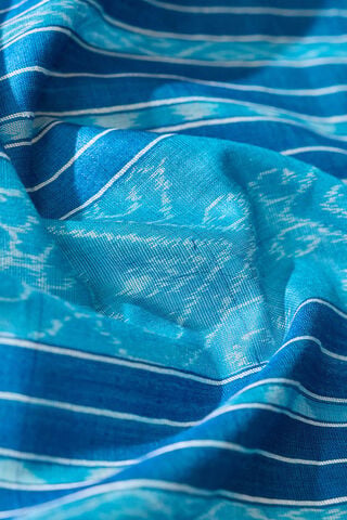 Light Green Ikat Pure Tussar Silk Gopalpur Saree thumbnail image number null