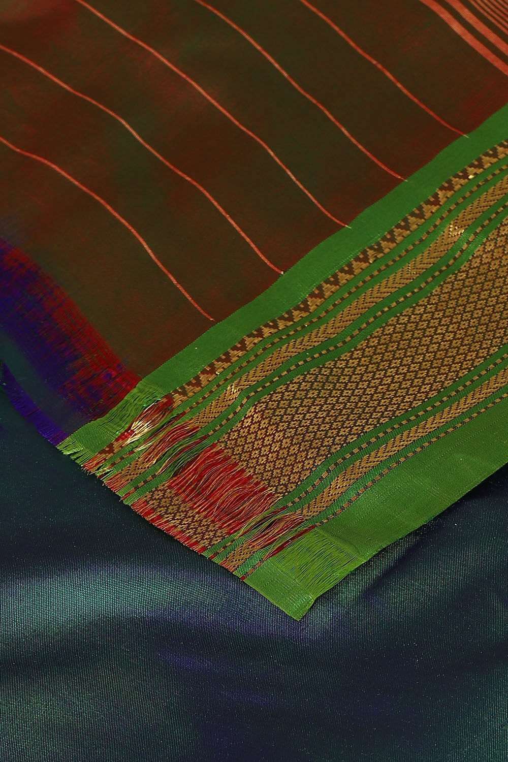 Blue Pure Silk Paithani Saree image number null