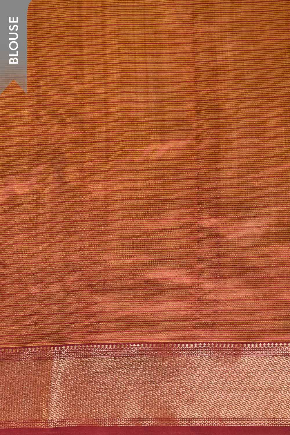 Yellow Woven Pure Silk Maheshwari Saree image number null