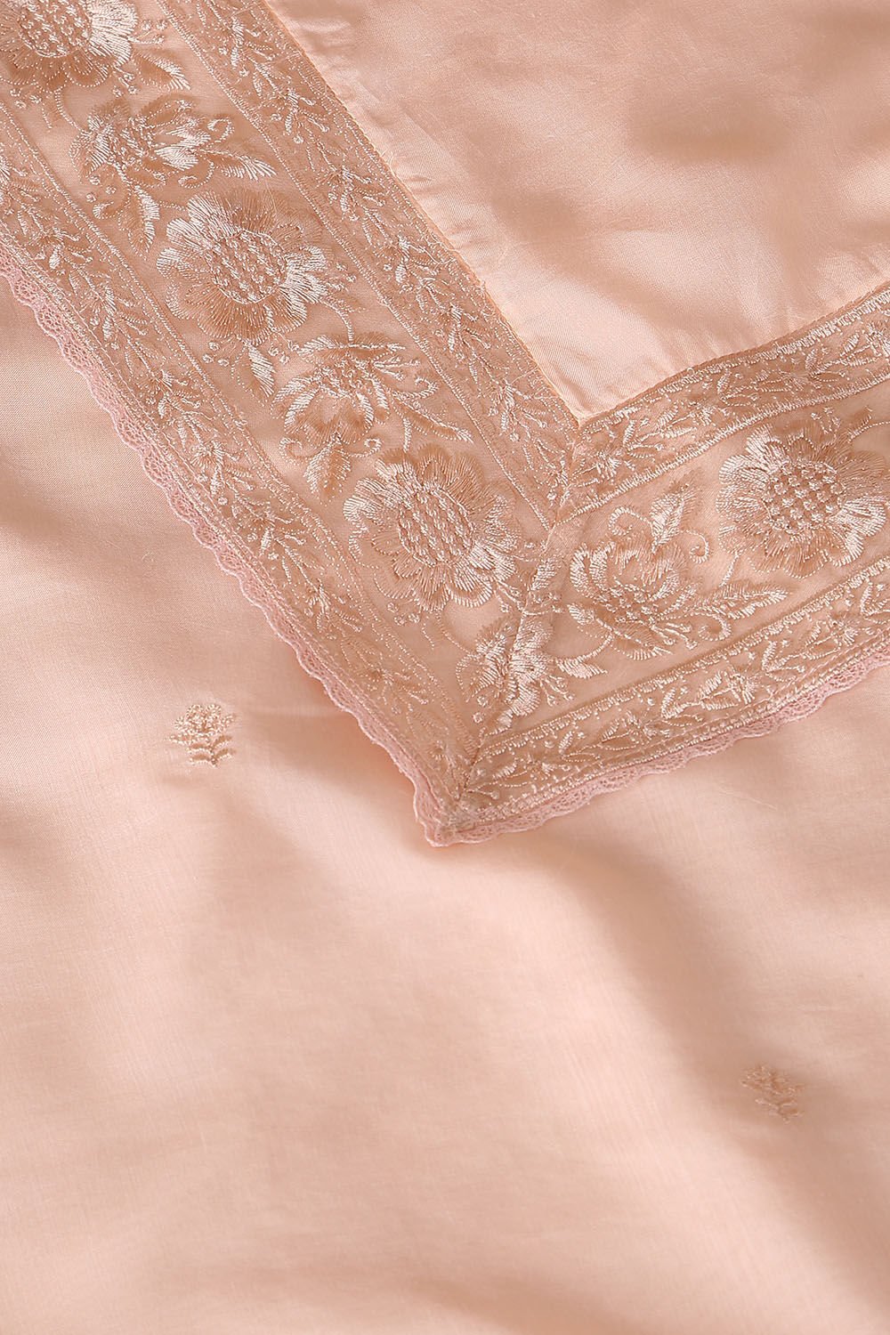 Light Pink Viscose Embroidered Saree image number null