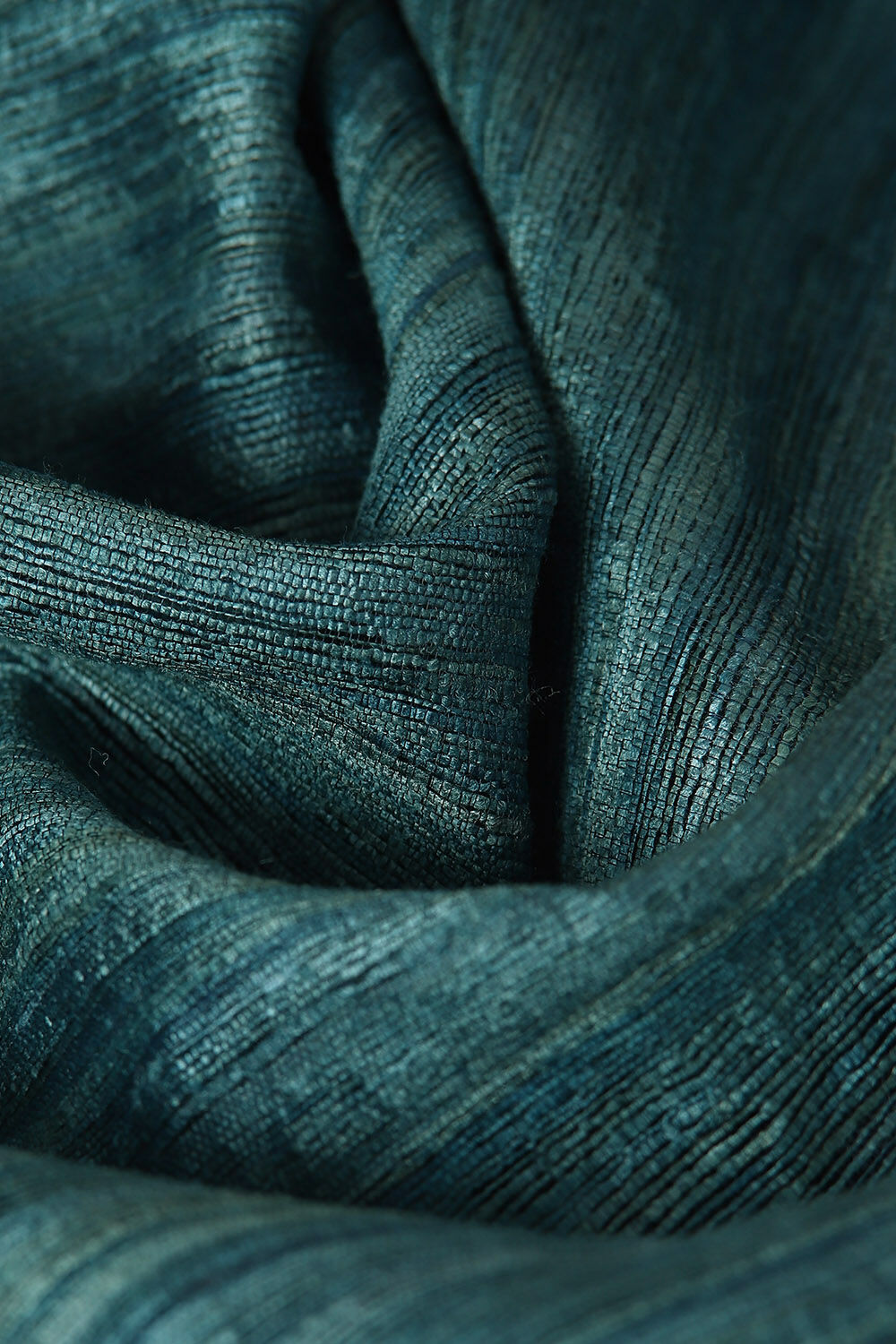 Blue Pure Tussar Silk Tie and Dye Saree image number null