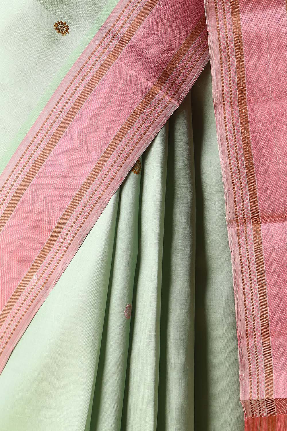 Light Green Pure Silk Kanjivaram Saree image number null