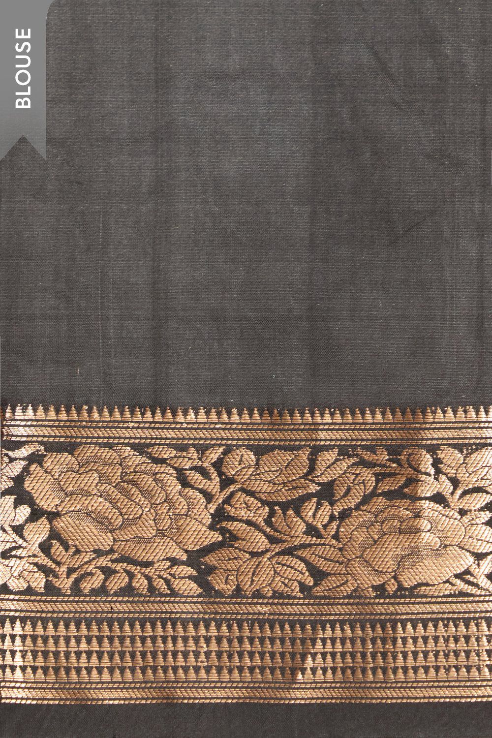 Black Silk Viscose Kadwa Banaras Inspired Design Saree image number null