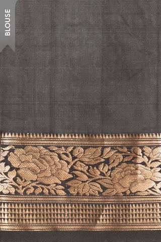 Black Silk Viscose Kadwa Banaras Inspired Design Saree thumbnail image number null