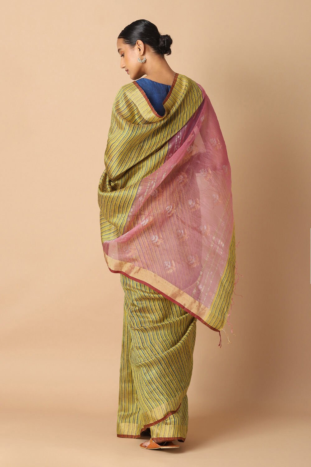 Dark Yellow Pure Silk Vanya Jamdani Saree image number null
