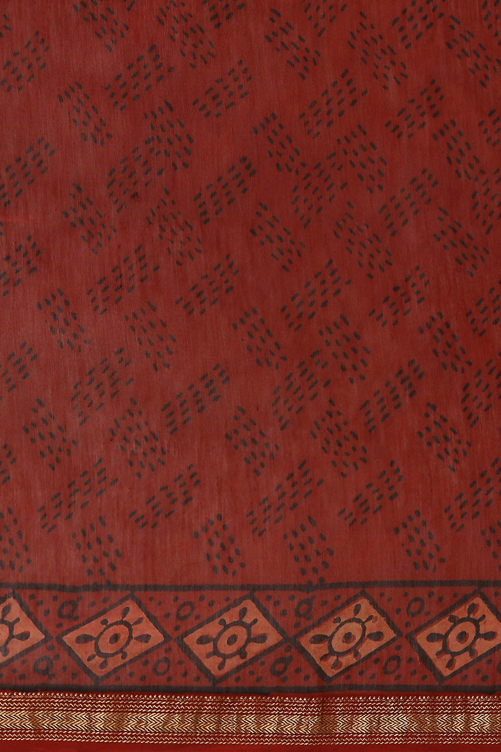 Black Pure Silk Cotton Bagru Printed Saree image number null