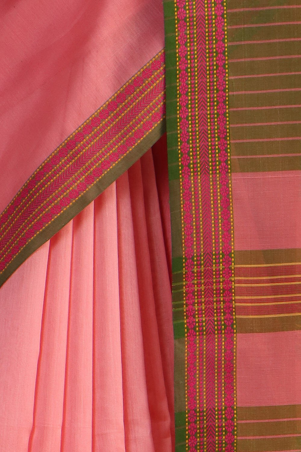 Pink Pure Silk Cotton Maheshwari Saree image number null