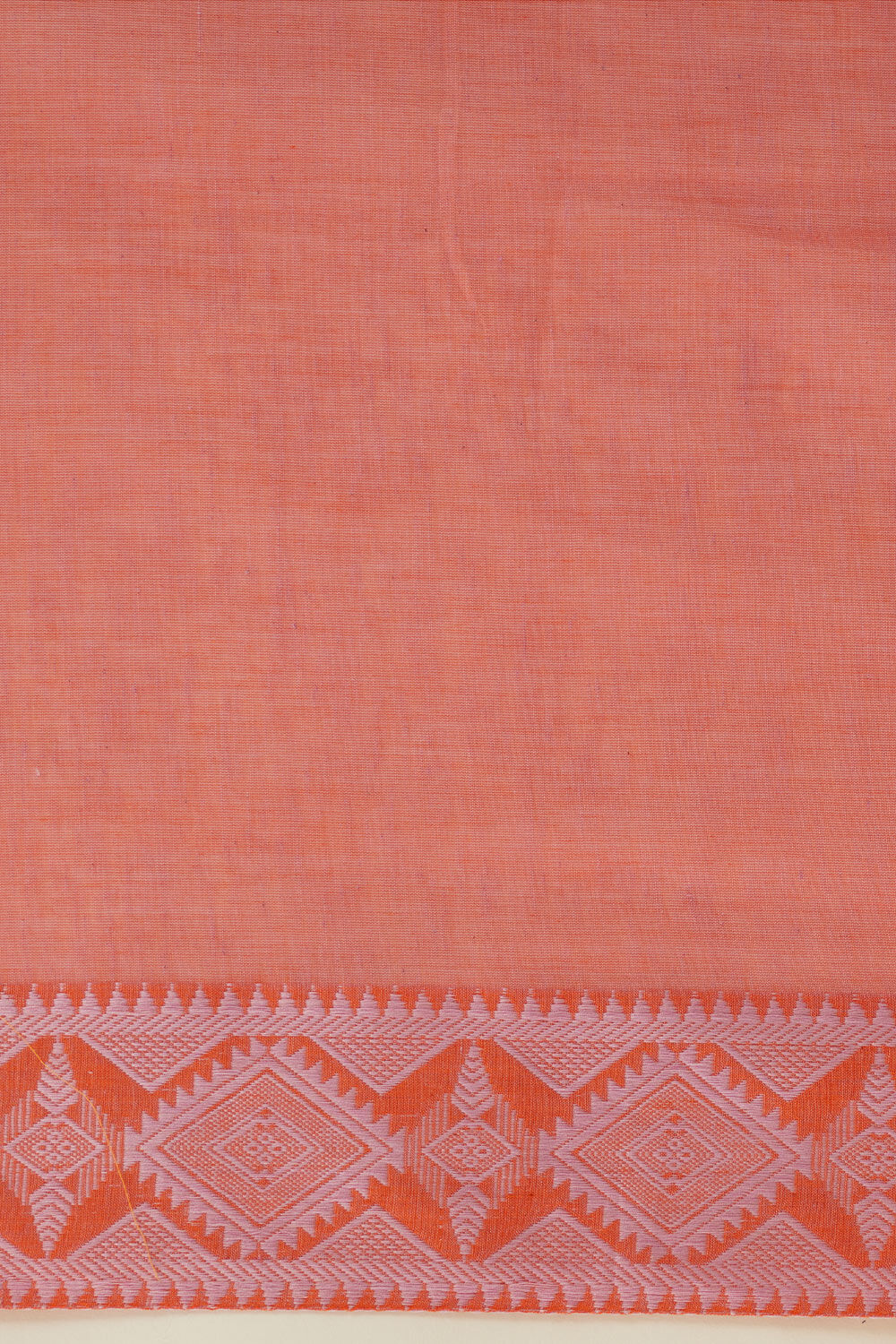 Orange Pure Cotton Woven Design Bengali Saree image number null