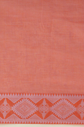 Orange Pure Cotton Woven Design Bengali Saree thumbnail image number null