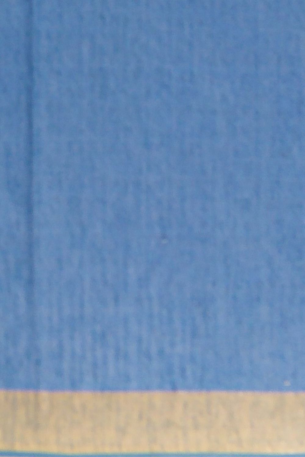 Blue Pure Linen Printed Saree image number null