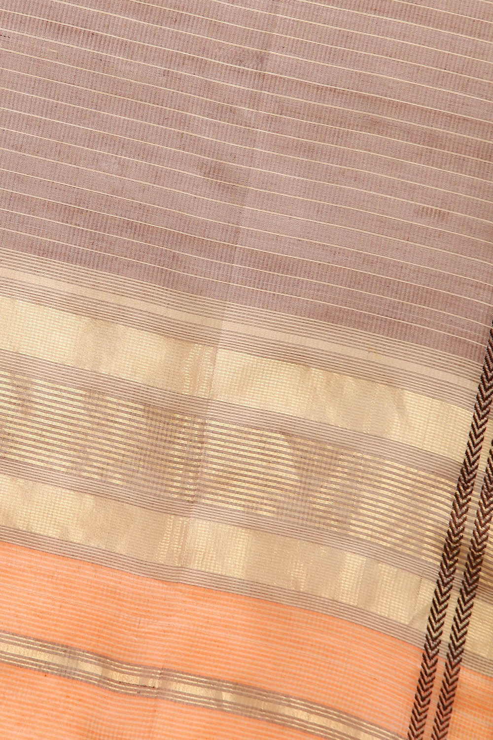 Light Orange Pure Silk Cotton Maheswari Saree image number null