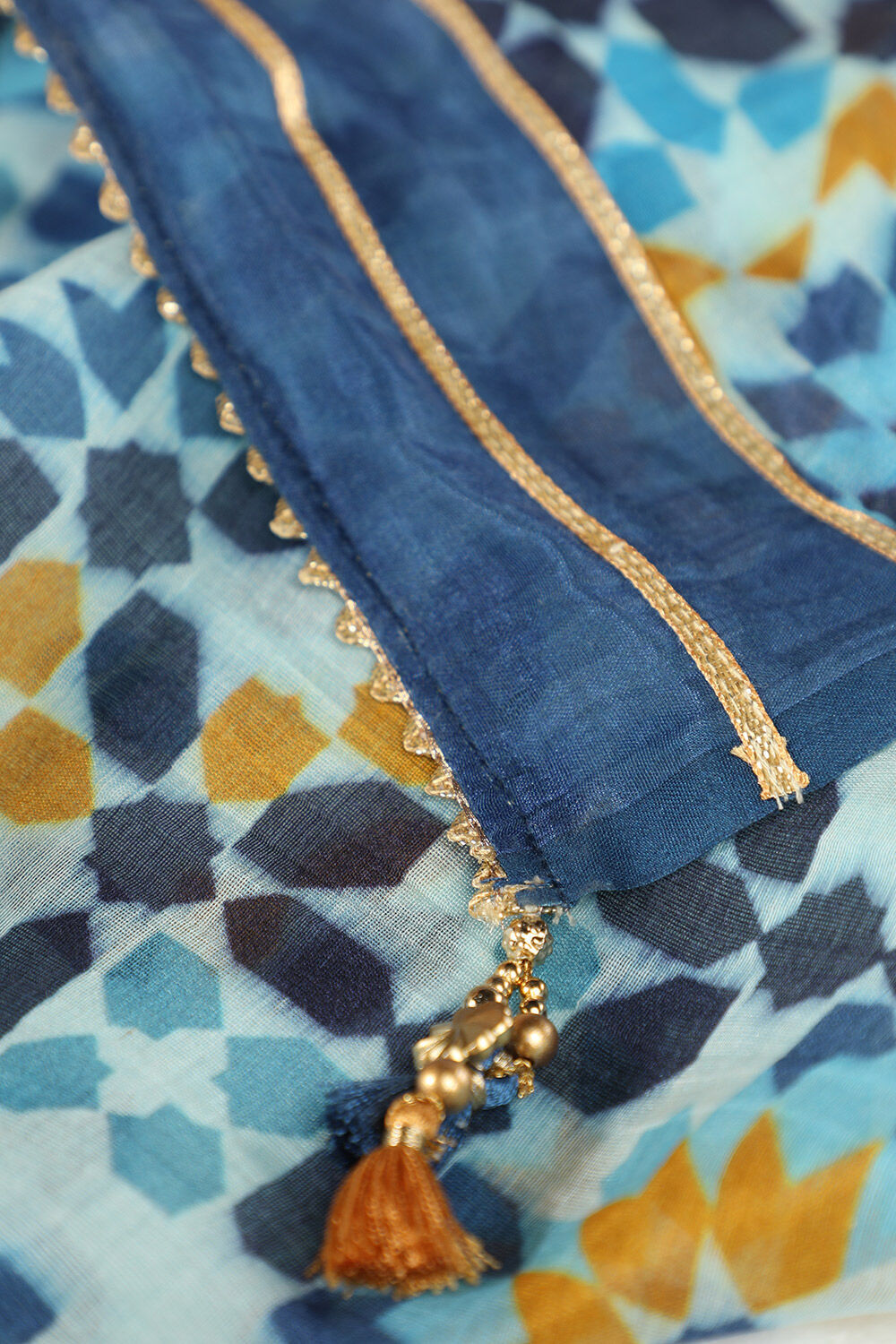 Blue Pure Silk Cotton Digital Printed Saree image number null