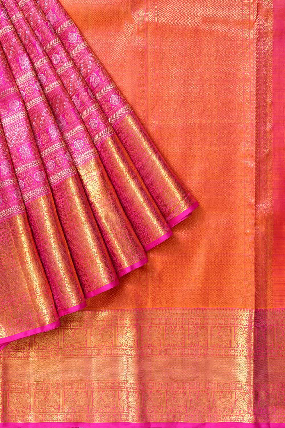 Pink Pure Silk Woven Kanjivaram Saree image number null