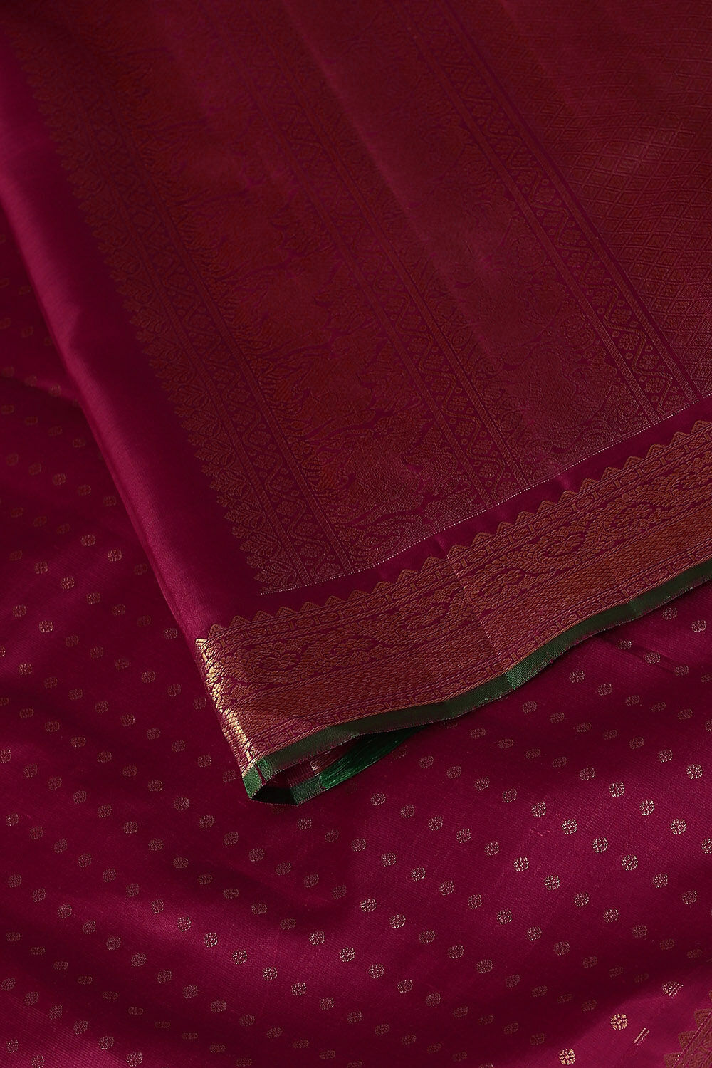 Dark Pink Pure Silk Kanjivaram Saree image number null