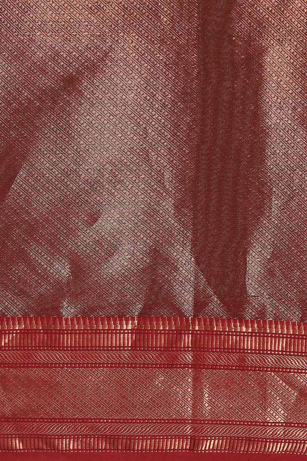 Brown Pure Silk Cotton Maheshwari Saree image number null
