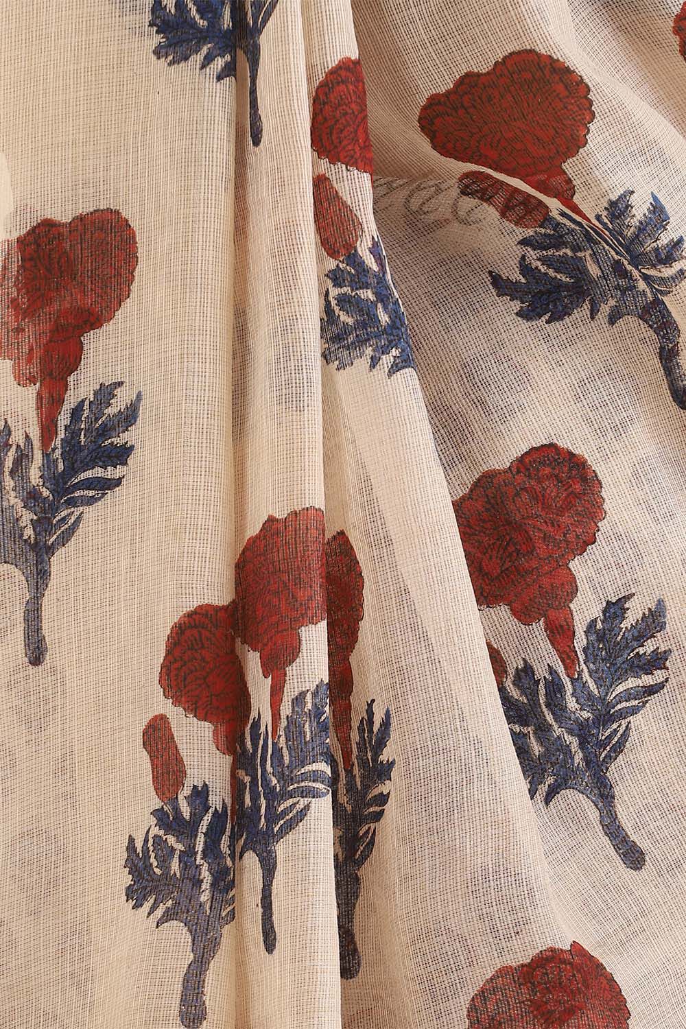 Off Pure White Kota Bagru Printed image number null