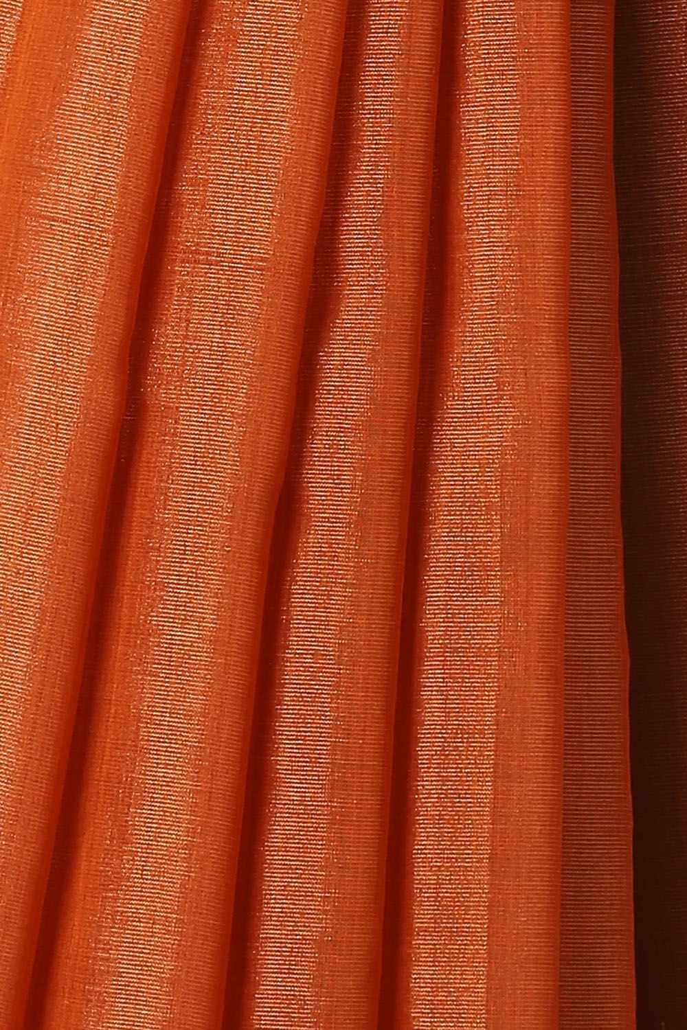 Dark Orange Pure Cotton Tissue Maheswari Saree image number null