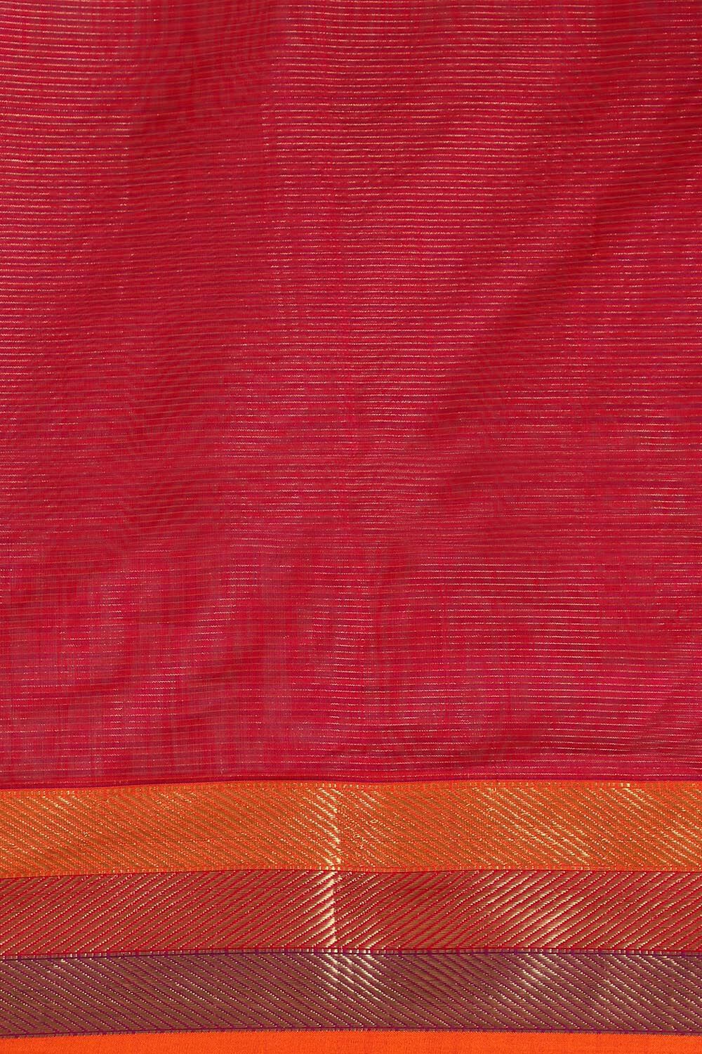 Purple Pure Cotton Tissue Maheswari Saree image number null