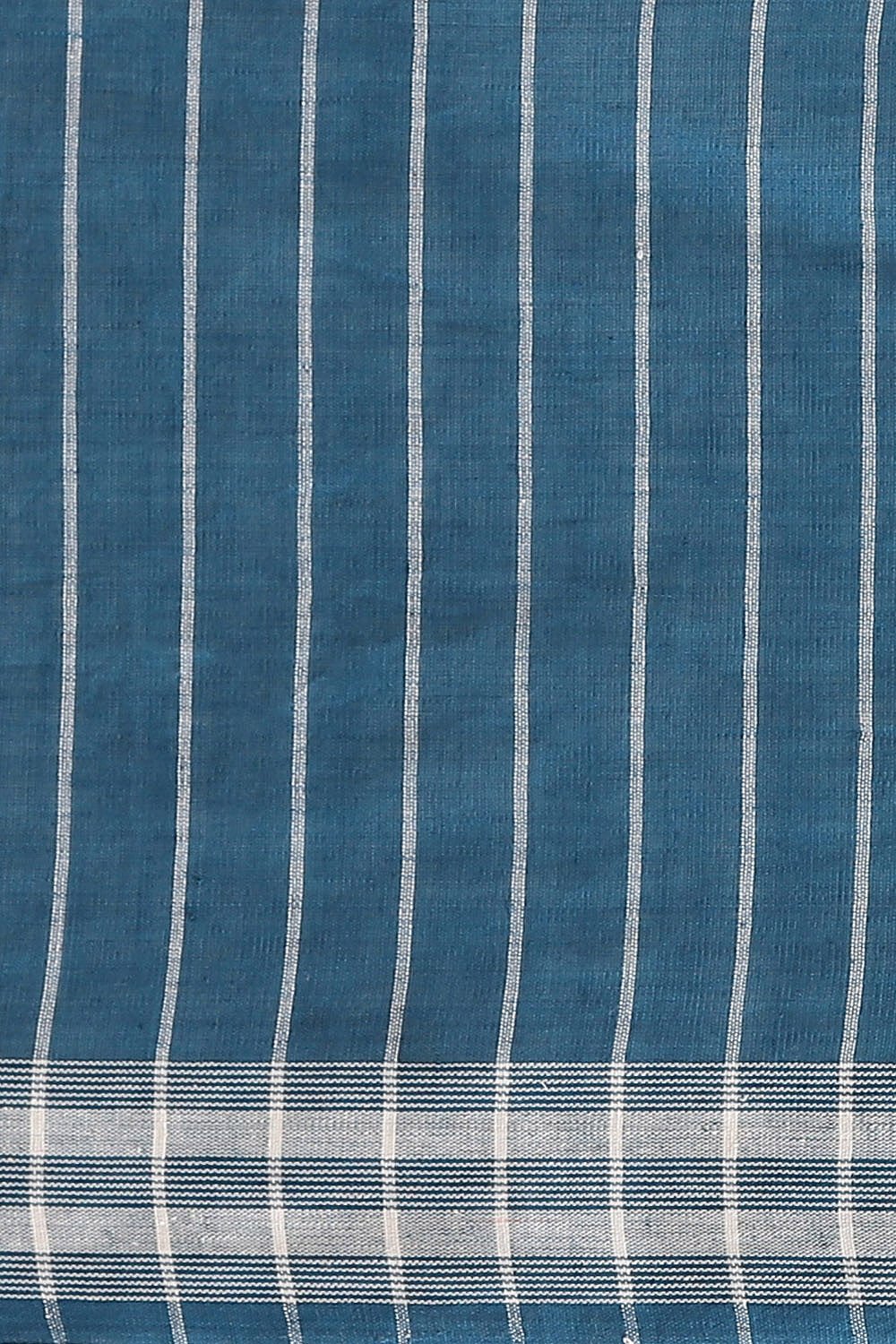 Dark Blue Pure Cotton Jamdani Saree image number null