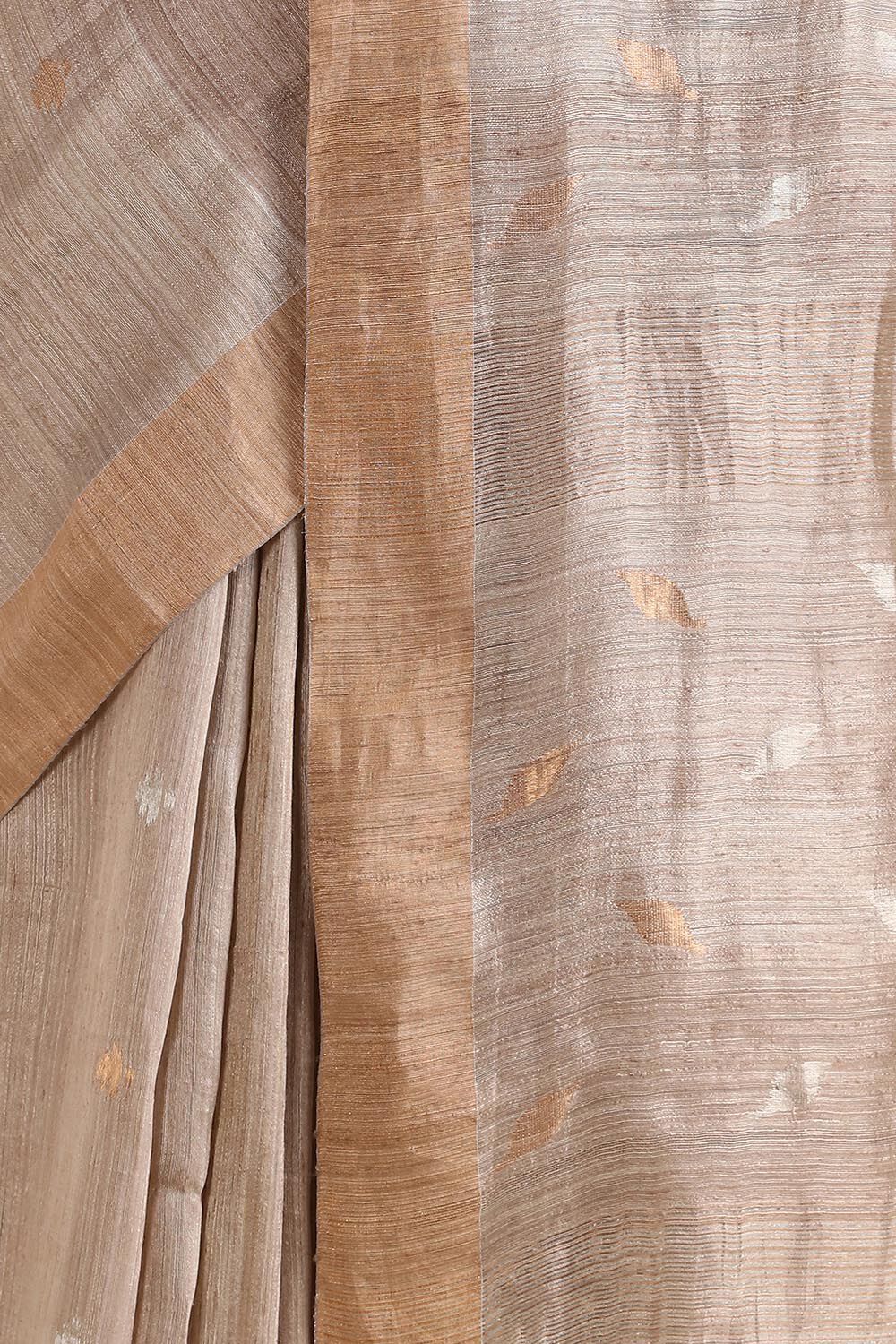 Beige Pure Silk Vanya Jamdani Saree image number null