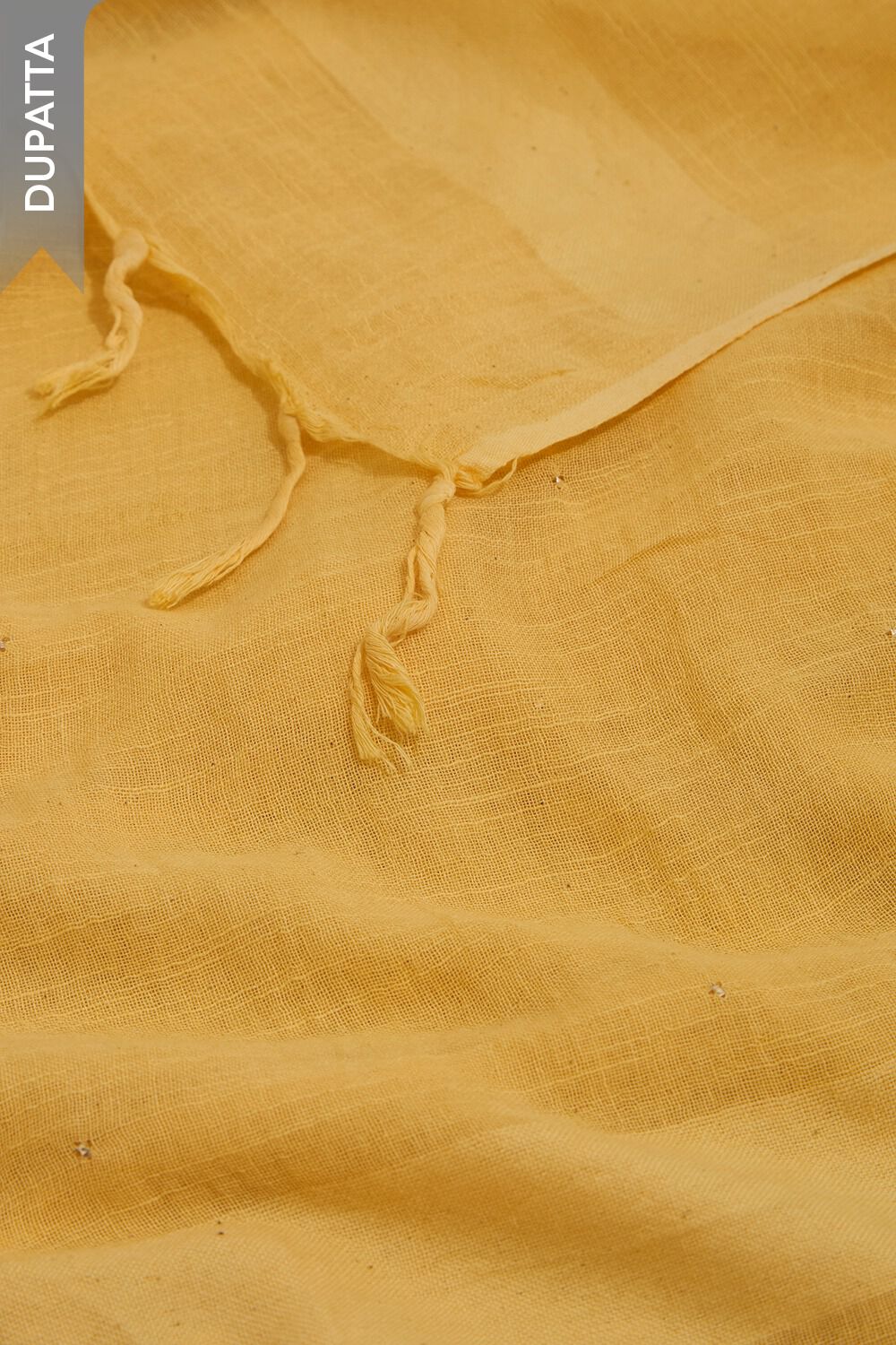 Light Yellow Embroidered Pure Cotton Unstitched Suit Set image number null