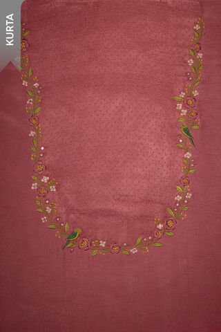 Pink Pure Viscose Embroidered Unstitched Suit Set thumbnail image number null