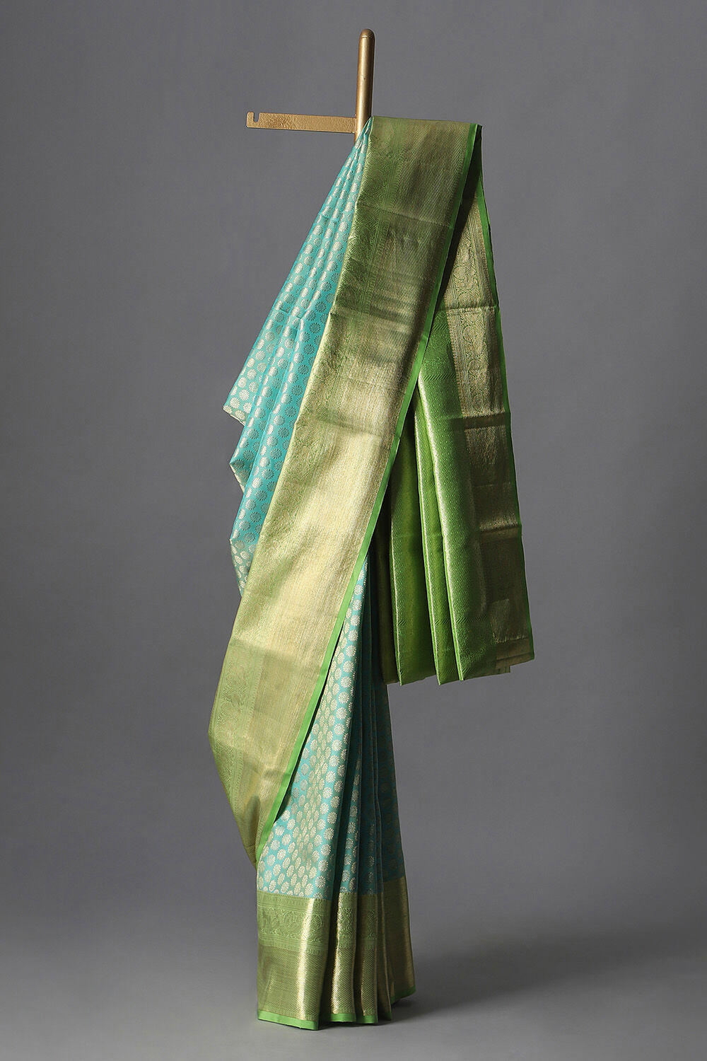 Light Blue Pure Silk Kanjivaram Saree image number null